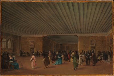 Det offentliga ridottot i Palazzo Dandolo av Francesco Guardi