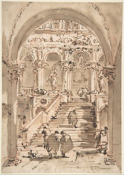 Jättetrappan, Dogepalatset, Venedig av Francesco Guardi