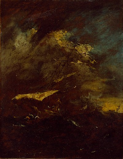 Två fartyg i en storm, 1700-talet av Francesco Guardi