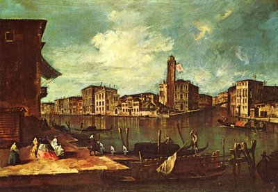 Venedig, Canal Grande med San Geremia, Palazzo Labia och ingången till Cannaregio av Francesco Guardi