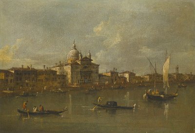 Venedig, utsikt mot Giudecca och kyrkan le Zitelle av Francesco Guardi