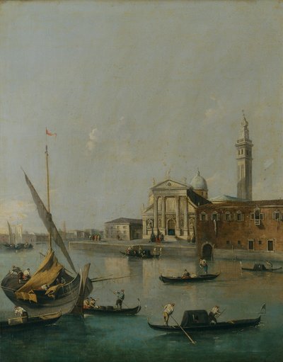 Venedig med frakt (olja på duk) av Francesco Guardi