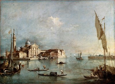 Utsikt över ön San Giorgio Maggiore, mellan 1765 och 1775. av Francesco Guardi