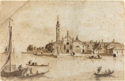 Vår fru av nådens ö av Francesco Guardi and Giacomo Guardi