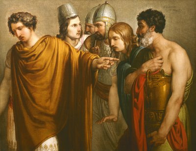 Abradatas (Abradates, Abradate) död av Hayez, Francesco (1791-1882). Olja på duk av Francesco Hayez