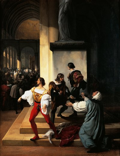 Lampugnani Conspiracy av Francesco Hayez (1791-1882), olja på duk av Francesco Hayez