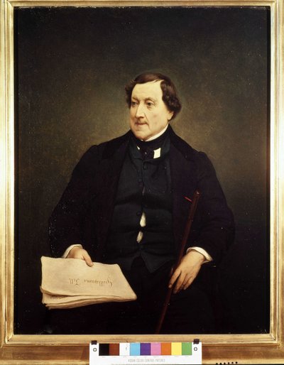 Porträtt av Gioacchino Rossini (1792-1868) - av Hayez, Brera Museum, Milano av Francesco Hayez