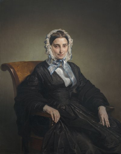 Porträtt av Teresa Manzoni Borri Print av Francesco Hayez