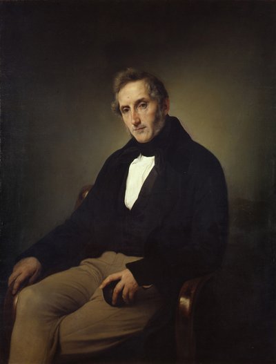 Porträtt av poeten Alessandro Manzoni 1785-1873 av Francesco Hayez