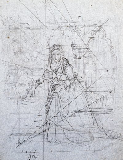 Studera för hemlig anklagelse av Francesco Hayez