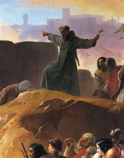 Törsten som led av de första korsfararna i Jerusalem, av Francesco Hayez, detalj av Francesco Hayez