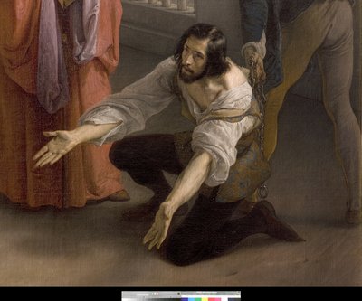 Det sista mötet mellan Jacopo Foscari och hans familj innan exilen, 1838-40 av Francesco Hayez