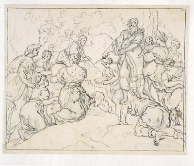 Moses slår mot klippan av Francesco La Marra