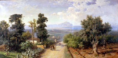 Omgivningarna i Palermo. Målning av F. Lojacono av Francesco Lojacono