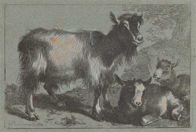 Get och två ungar, 1758. av Francesco Londonio