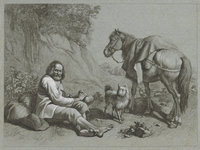 Vilande herde Shepherd-scener (serietitel) av Francesco Londonio