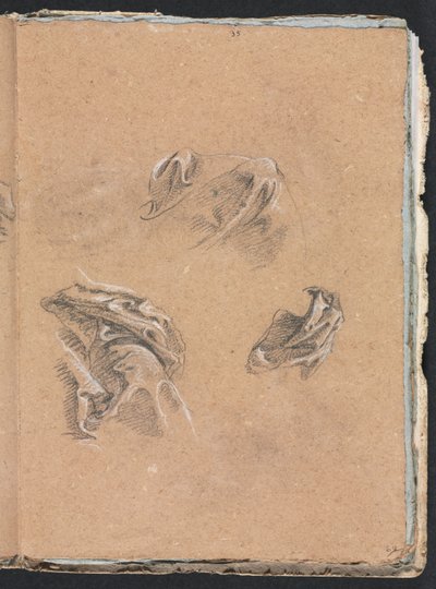 Verona Skissbok: Draperistudier sida 69, 1760. av Francesco Lorenzi