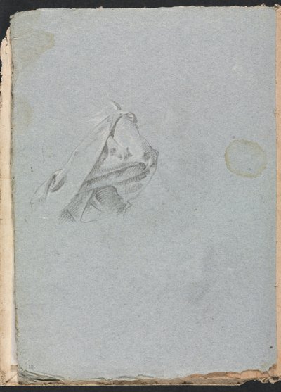Verona Skissbok: Draperistudie sida 10, 1760. av Francesco Lorenzi