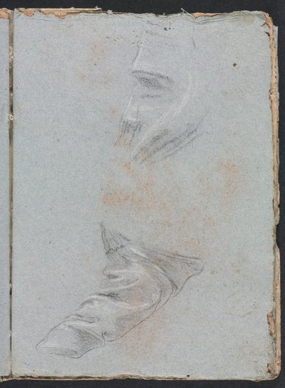 Verona Skissbok: Draperistudie sida 39, 1760. av Francesco Lorenzi