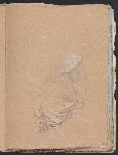Verona Skissbok: Draperistudie sida 57, 1760. av Francesco Lorenzi
