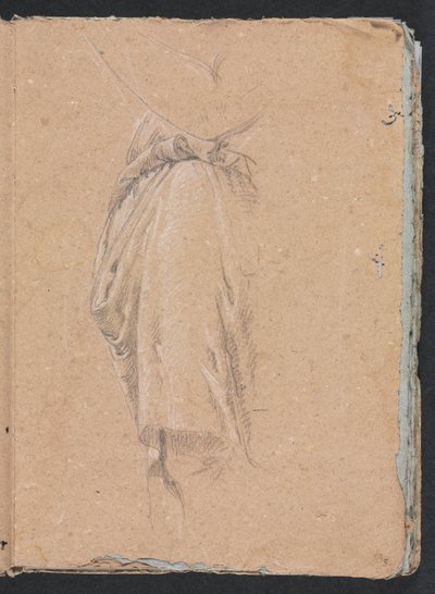Verona Skissbok: Draperistudie med armbåge sida 5, 1760. av Francesco Lorenzi