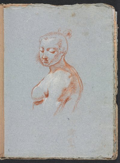 Verona Skissbok: Naken kvinna sida 27, 1760. av Francesco Lorenzi