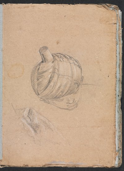Verona Skissbok: Huvud med turban sida 11, 1760. av Francesco Lorenzi