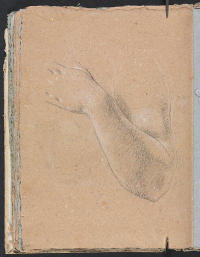 Verona Skissbok: Vänster arm och hand sida 46, 1760. av Francesco Lorenzi