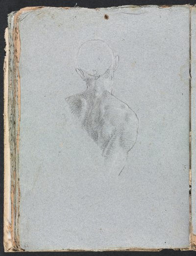 Verona Skissbok: Manligt nakna huvud och axlar bakifrån sidan 62, 1760. av Francesco Lorenzi