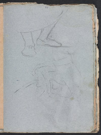 Verona Skissbok: Studie av fötter sida 53, 1760. av Francesco Lorenzi