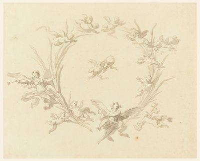 Ritning, Studie för Fresco -dekoration, Quirinal Palace, Rom, 1815–16 av Francesco Manno