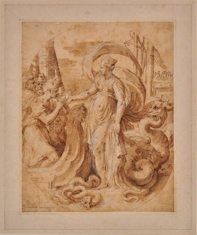 Circe och Ulysses följeslagare av Francesco Mazzuoli