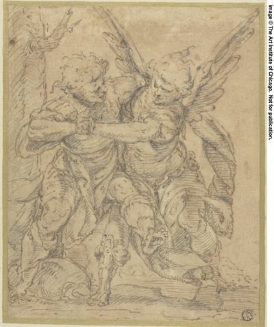 Jakob brottas med ängeln av Francesco Merano