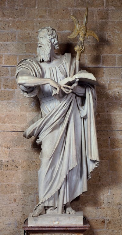 St Thaddeus, marmorskulptur av Francesco Mochi (1580-1654), Museum of Cathedral Works, Orvieto, Italien av Francesco Mochi