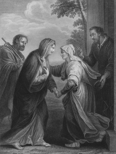 Marias och Elizabeths möte av Francesco Morandini