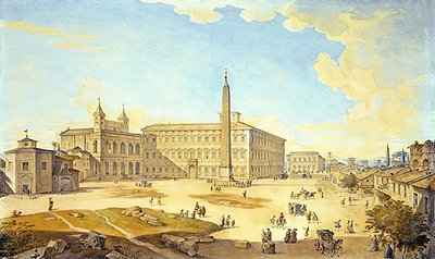 Utsikt över Rom (akvarell på papper) av Francesco Panini