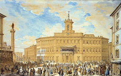 Utsikt över Rom (akvarell på papper) av Francesco Panini