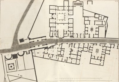 Stor plan över infarten till staden Pompeji och dess omgivande byggnader, från Ant..., 1804. av Francesco Piranesi