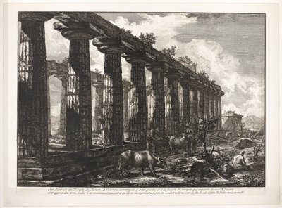Athenas tempel i Paestum De tempel av Juno av Francesco Piranesi