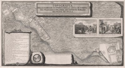 Topografi av fabrikerna som upptäckts i staden? av Pompeji av Francesco Piranesi
