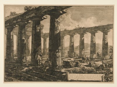 Inre vy av templet, att av Francesco Piranesi