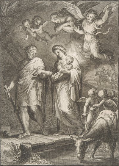 Flygningen till Egypten, 1700-. av Francesco Polanzani
