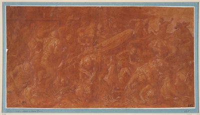 Agamemnon und Kassandra werden während eines Banketts ermordet av Francesco Primaticcio