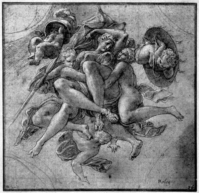 Design för Ulysses Gallery, Fontainebleau, c1540-talet, 1926 av Francesco Primaticcio