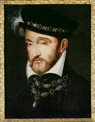 Porträtt av Henrik II (1519-59) av Francesco Primaticcio