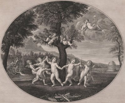 Amorer firar våldtäkten av Proserpina, 1805-12. av Francesco Rosaspina