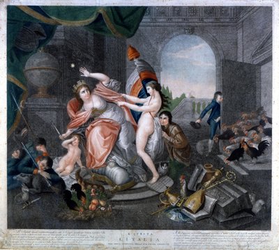 Den franska republiken strippar Italien (BONNET PHRYGEN) eller "" E questa l