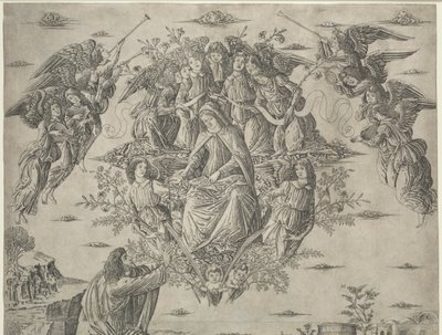 Jungfruns antagande, ca. 1495. av Francesco Rosselli