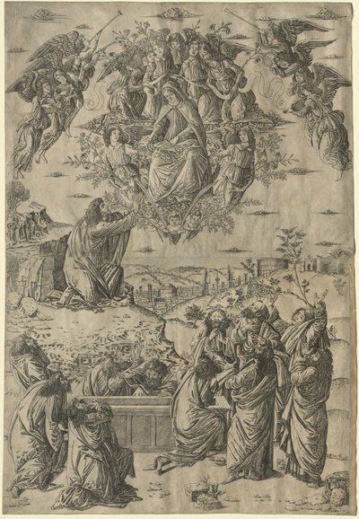 Jungfruns antagande, ca. 1495. av Francesco Rosselli