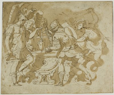 Camillus attackerar Brennus av Francesco Salviati